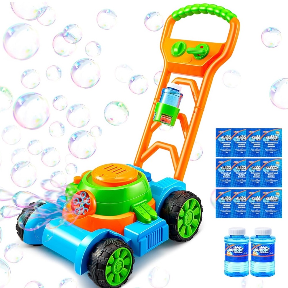 Colorful Bubble Lawn Mower Toy for Kids (New)
